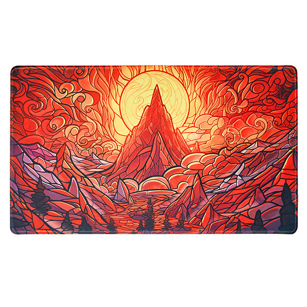 Playmat: Stained Glass - Burning Mountain (24" x 14")