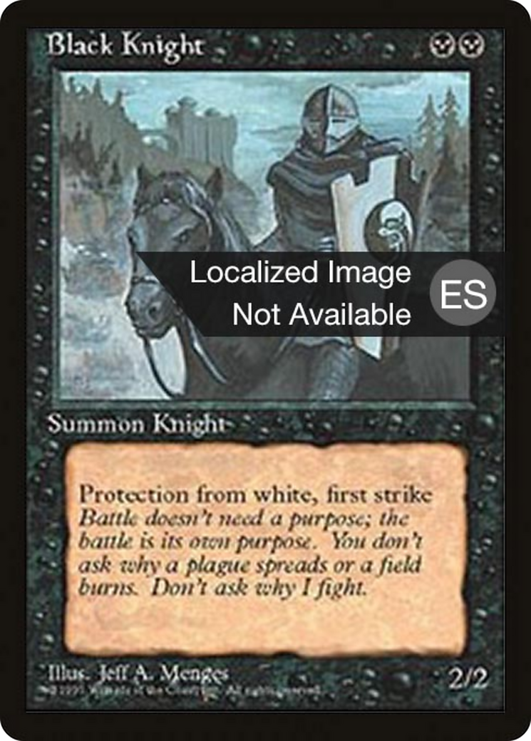 Black Knight (4BB-121) - Fourth Edition Foreign Black Border