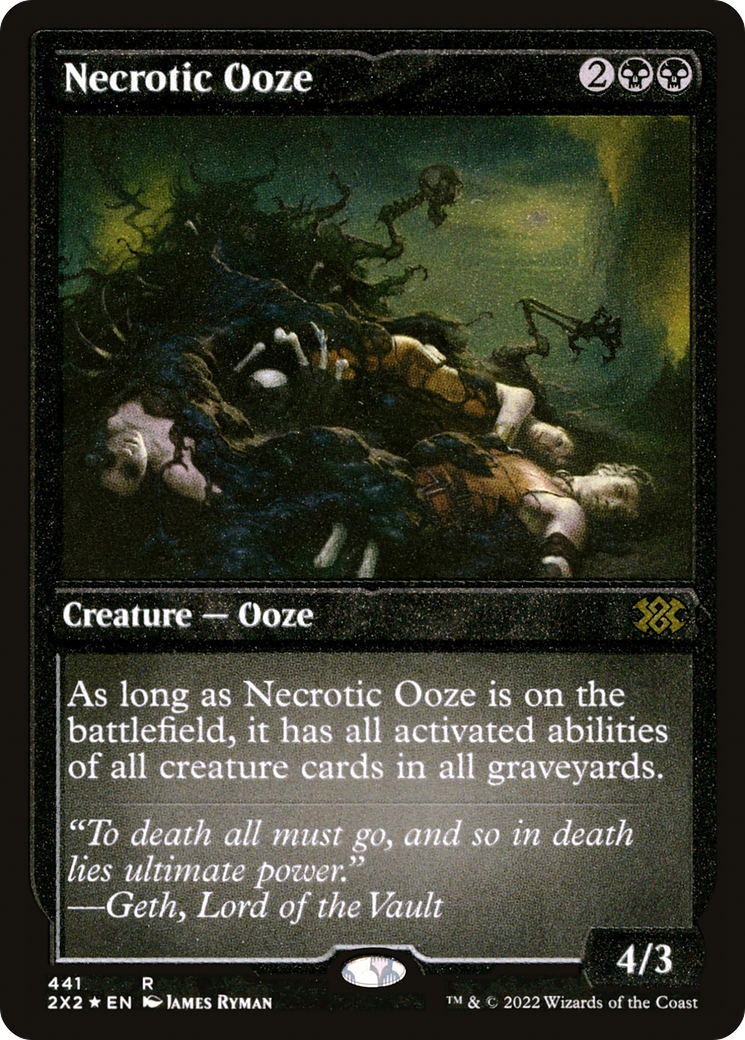 Necrotic Ooze (2X2-441) - Double Masters 2022 Etched Foil