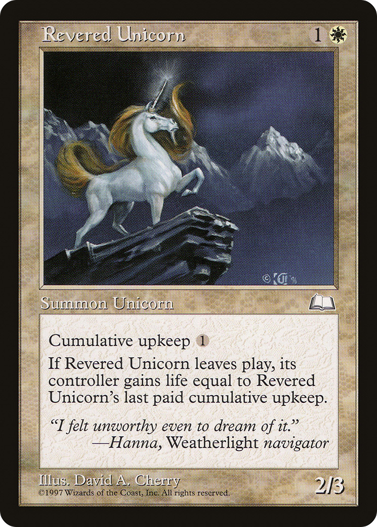 Revered Unicorn (WTH-23) - Weatherlight