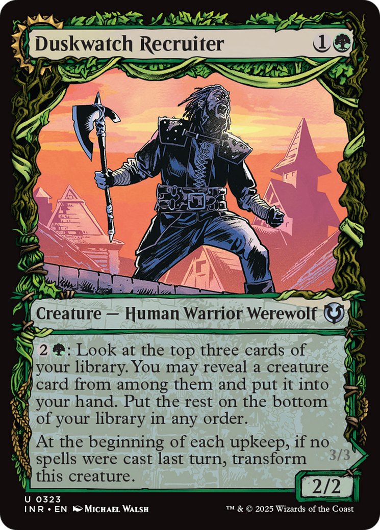 Duskwatch Recruiter // Krallenhorde Howler (INR-323) - Innistrad Remastered: (Showcase) Foil