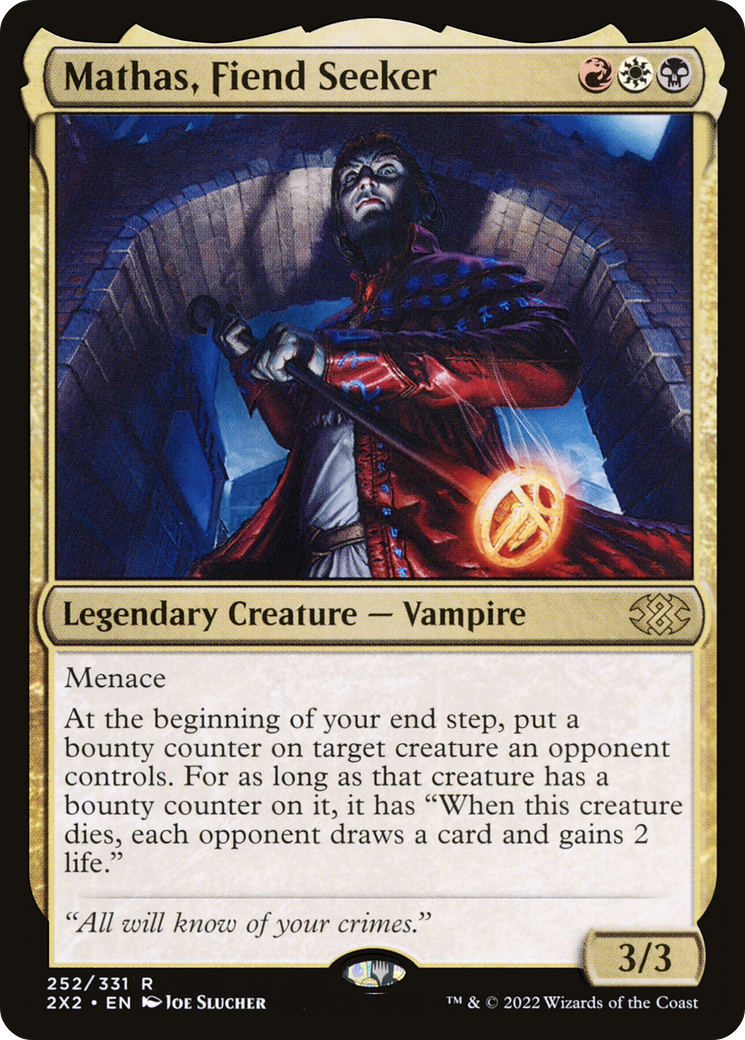 Mathas, Fiend Seeker (2X2-252) - Double Masters 2022 Foil
