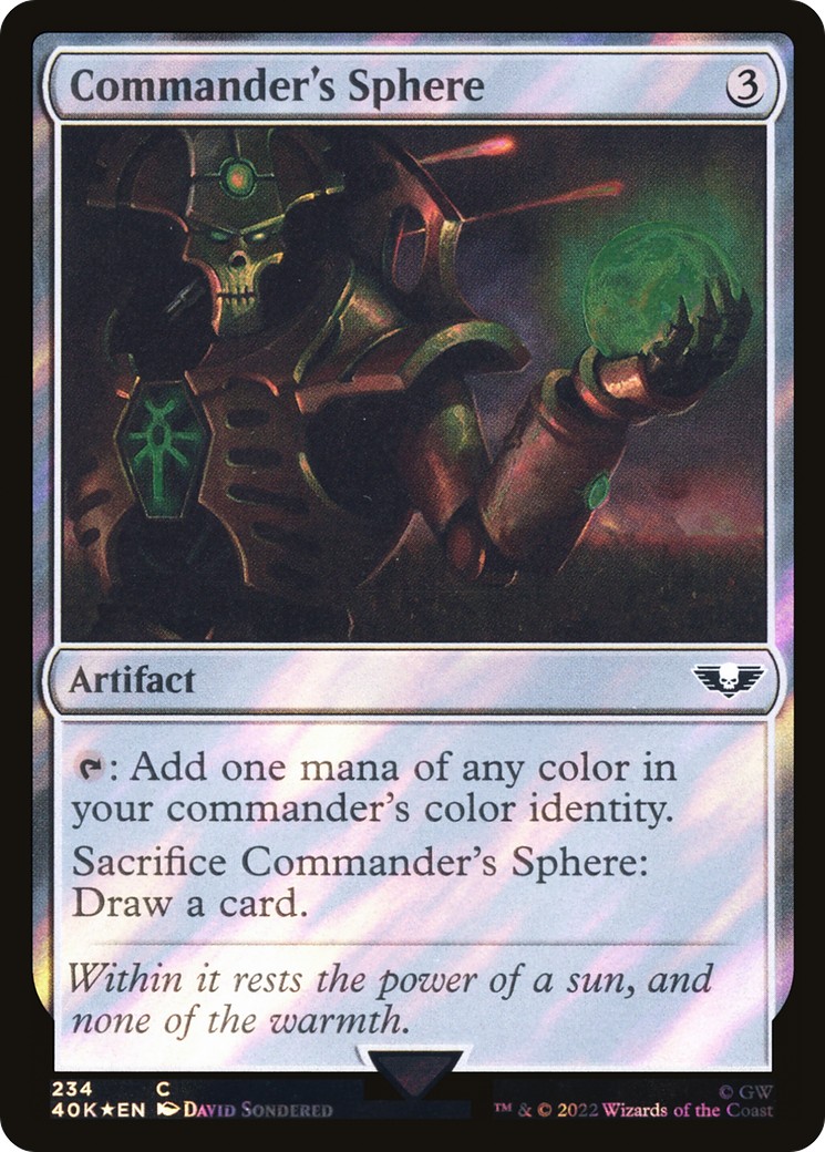 Commander's Sphere (234) (Surge Foil) (40K-234★) - Warhammer 40,000 Commander Foil