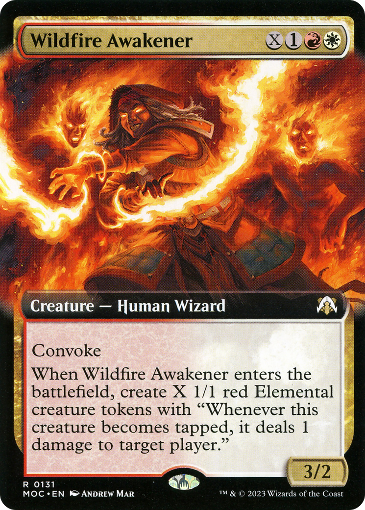 Wildfire Awakener (Extended Art) (MOC-131) - March of the Machine Commander: (Extended Art) Foil