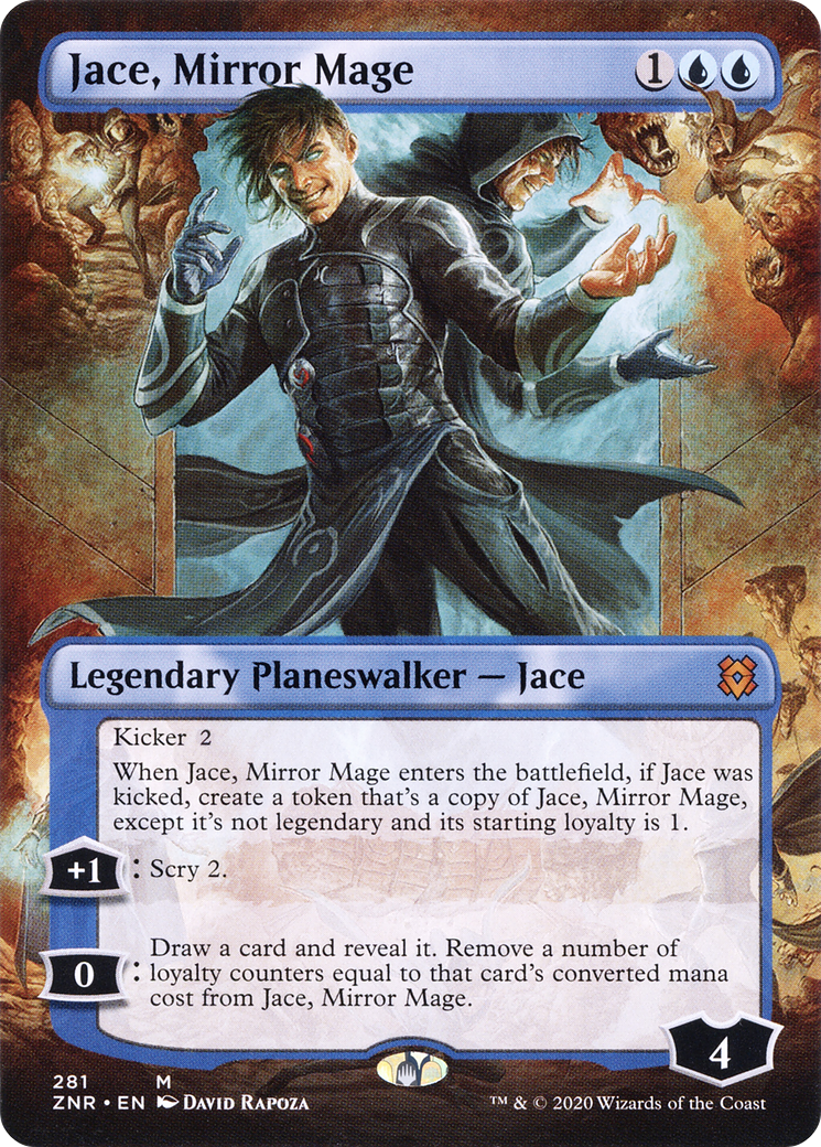 Jace, Mirror Mage (Borderless) (ZNR-281) - Zendikar Rising (Borderless) Foil