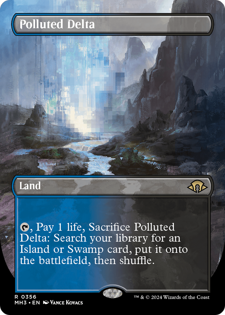 Polluted Delta (Borderless) (MH3-356) - Modern Horizons 3 (Borderless) Foil