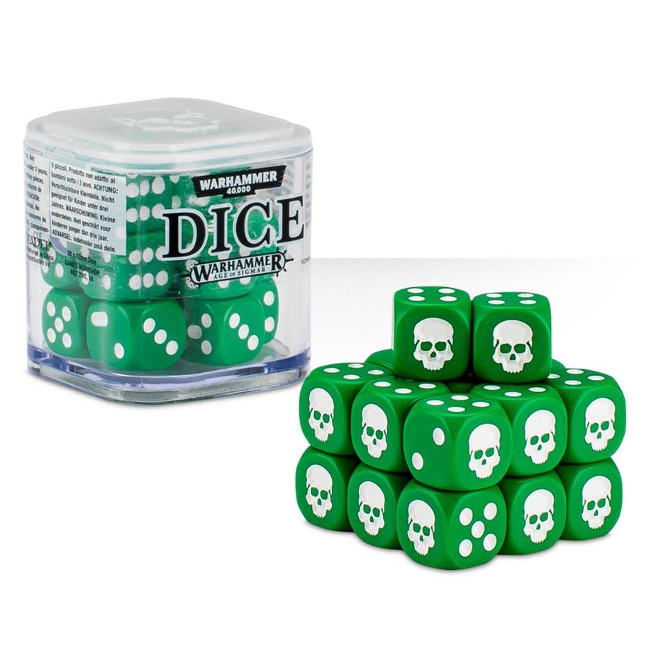 Green - Warhammer - 12mm D6 Dice Cube (20ct)