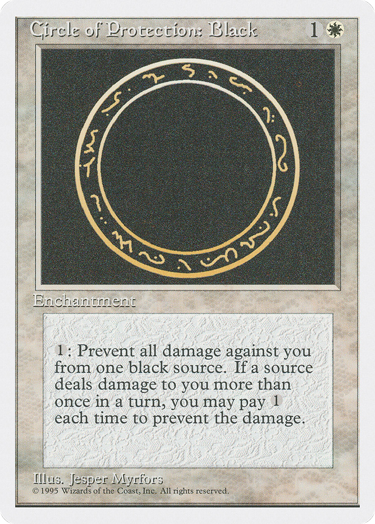 Circle of Protection: Black (4ED-14) - Fourth Edition