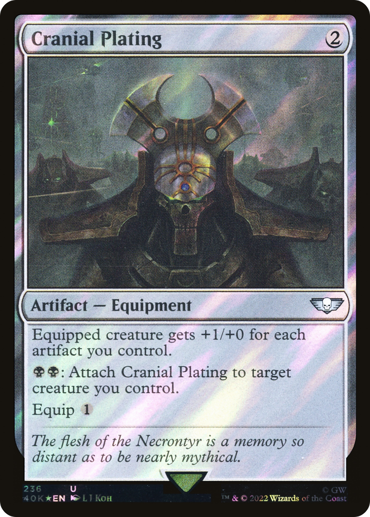 Cranial Plating (Surge Foil) (40K-236★) - Warhammer 40,000 Commander Foil