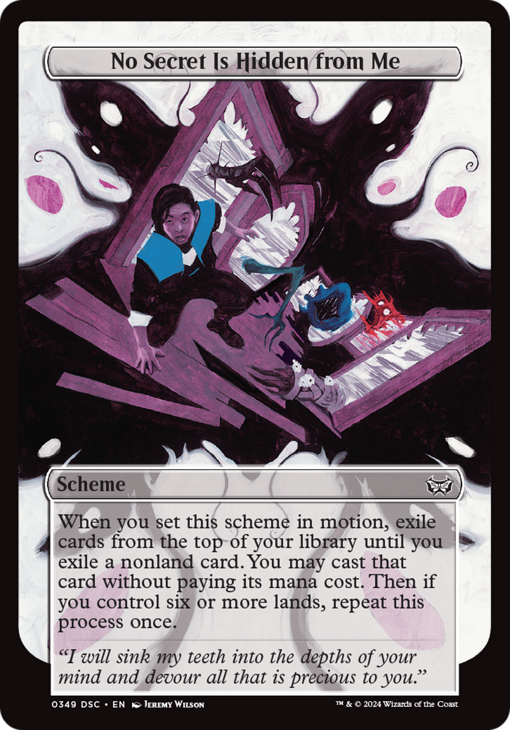 No Secret Is Hidden from Me (A:DSC-349) - Duskmourn: House of Horror Commander