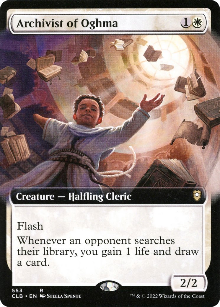 Archivist of Oghma (Extended Art) (CLB-553) - Commander Legends: Battle for Baldur's Gate: (Extended Art) Foil