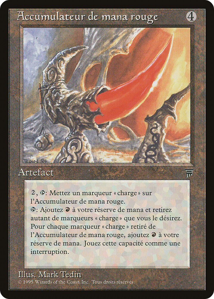 Red Mana Battery (French) - "Accumulateur de mana rogue" (REN-155) - Renaissance