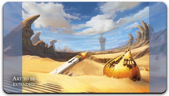 Mark Poole Playmat Collection - Library of Alexandria / Wasteland - Double Sided Signed Playmat