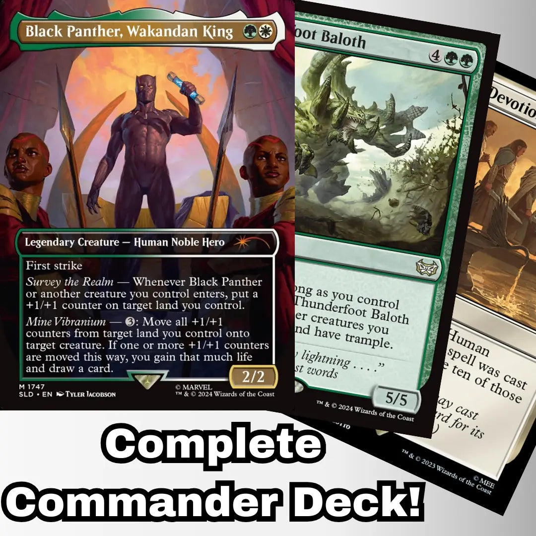 Magic the Gathering - Black Panther, Wakandan King - Custom Built Commander Deck