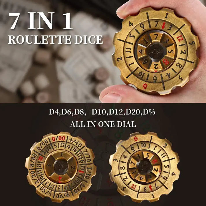 Brass 2-in-1 D&D Dice & Fidget Spinner