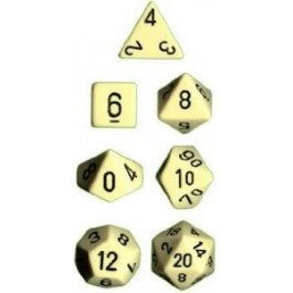 Opaque Ivory/Black 7-Die Set