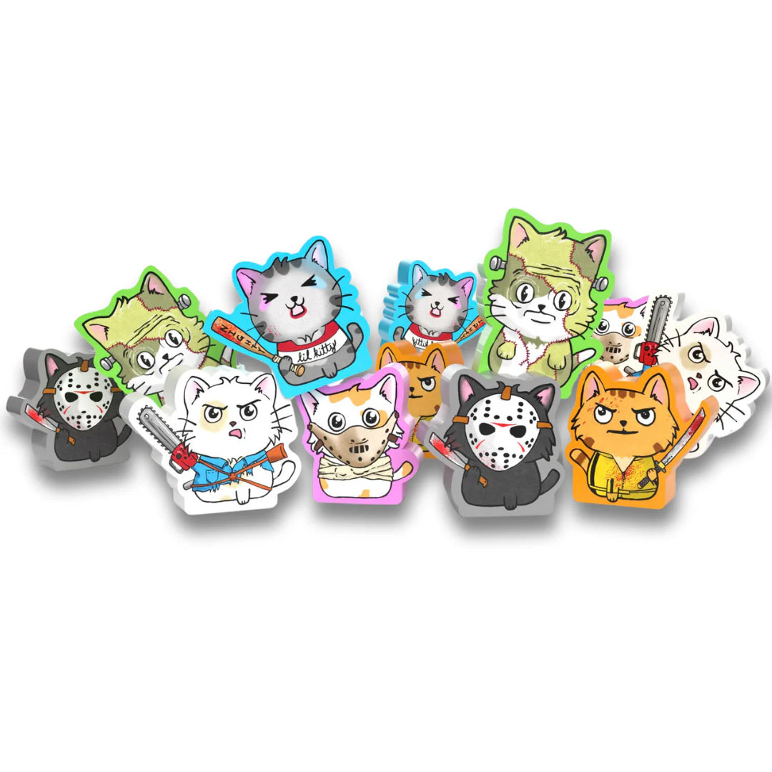 Cats vs Cucumbers - Killer Kitten Meeple Set