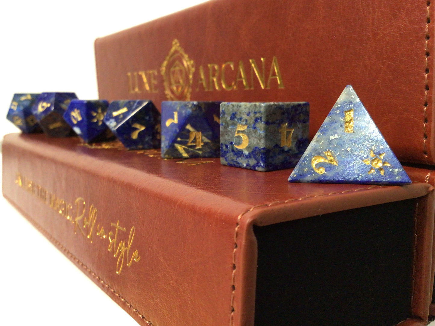 Lapis Lazuli - Luxe Arcana - RPG Dice Set (7ct)