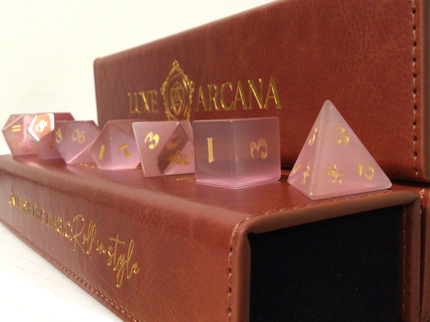 Pink Opal - Luxe Arcana - RPG Dice Set (7ct)