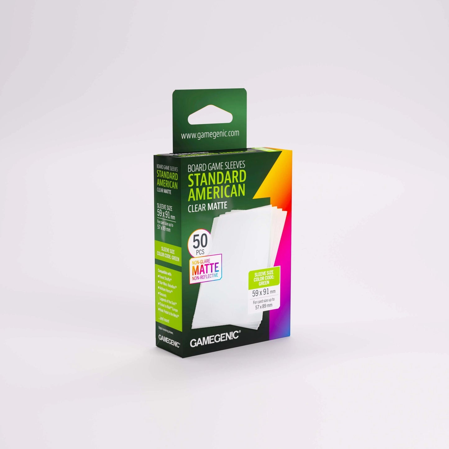 Board Game Sleeves Standard American Clear Matte