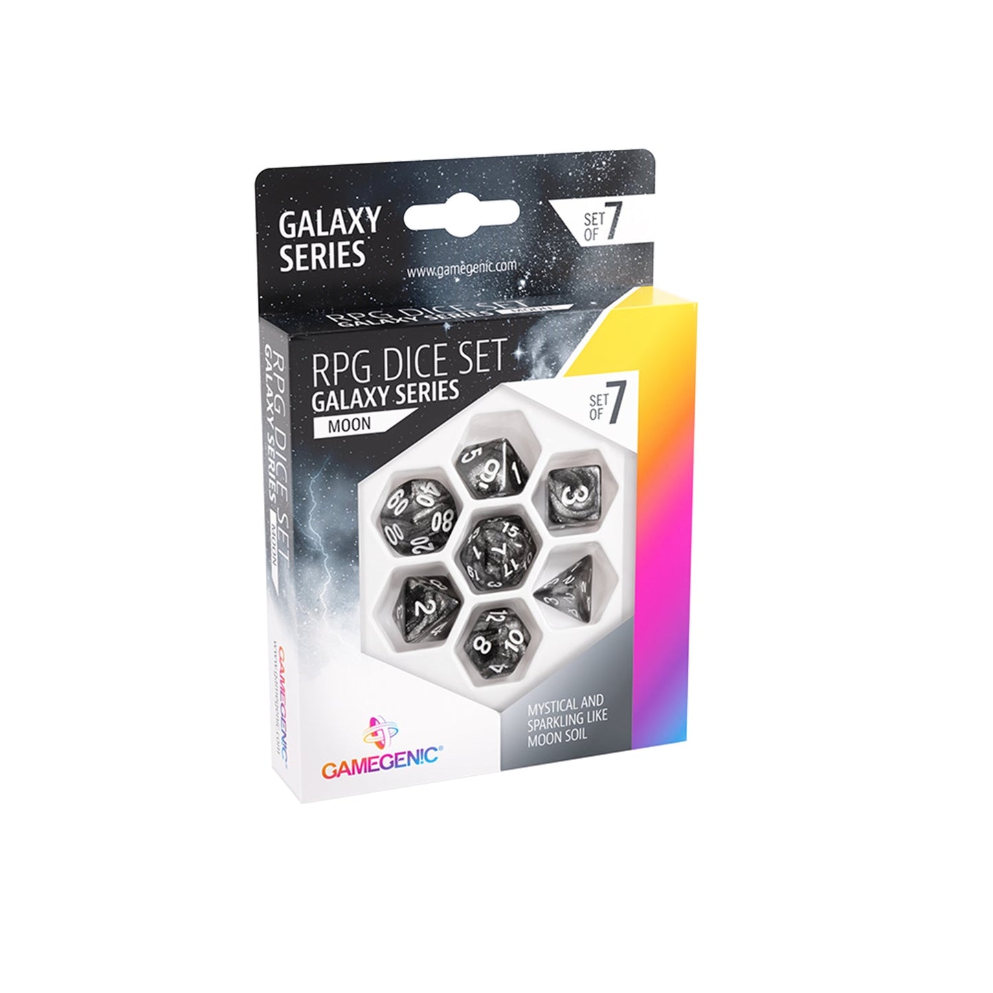 Moon - Galaxy Series - RPG Dice Set (7ct)