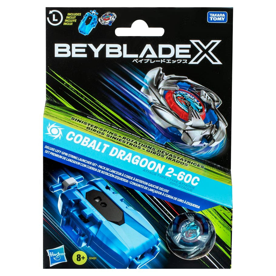 Beyblade X - Deluxe Launcher & Top B - Cobalt Dragoon 2-60C