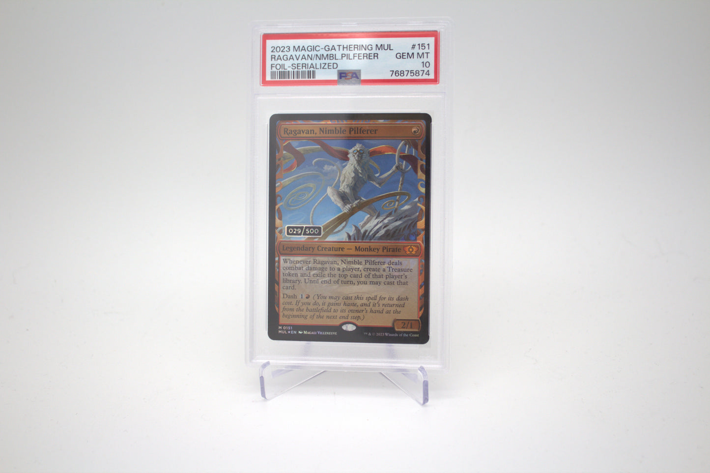 Ragavan, Nimble Pilferer - Serialized 029/500 - PSA Gem Mint 10