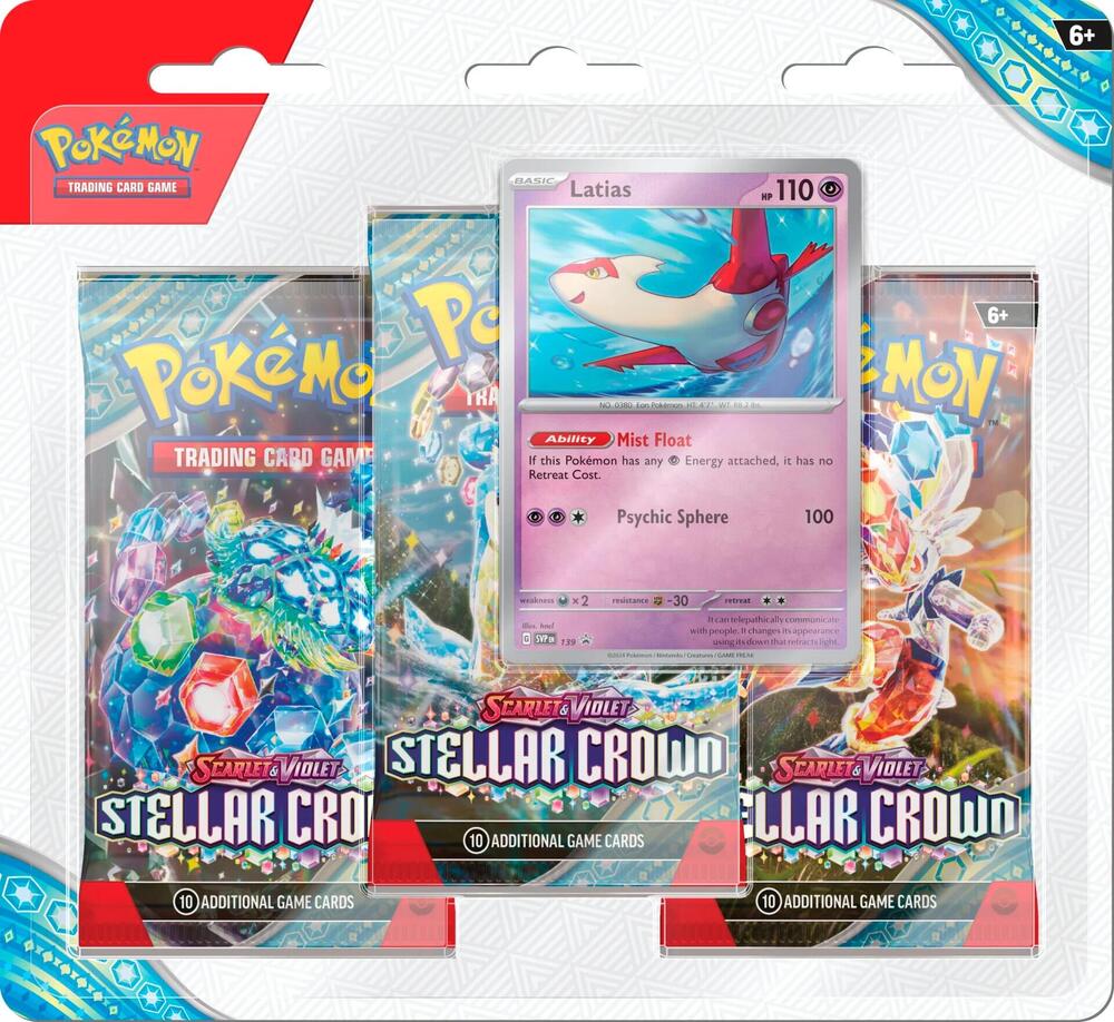 Pokemon - Stellar Crown - 3 Pack Booster Blister - Latias/Tinkaton