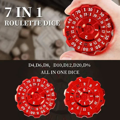 Red 2-in-1 D&D Dice & Fidget Spinner