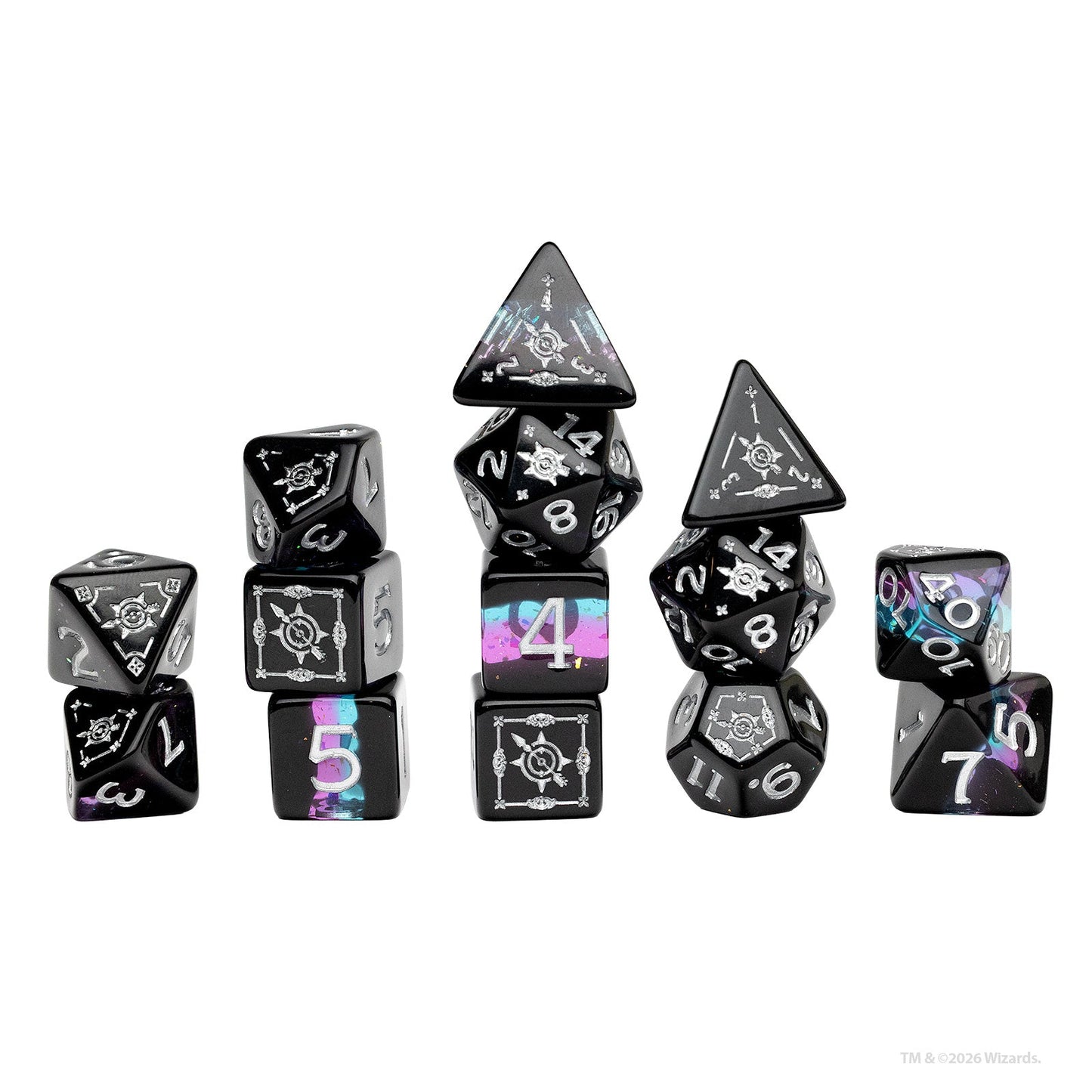 D&D Adventure Dice Set - Ranger - Black, Blue