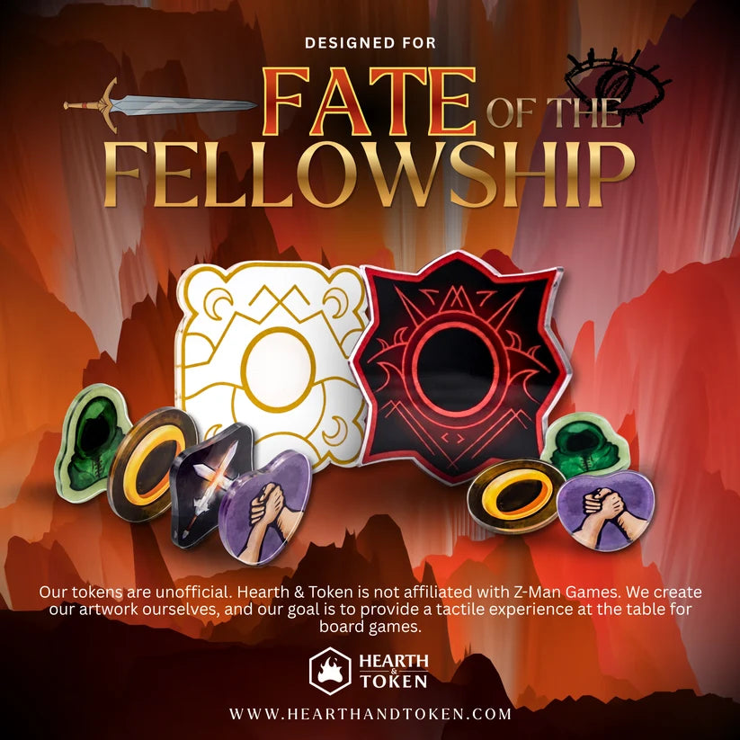 Fate of the Fellowship Compatible Token Bundle | Acrylic Game Tokens