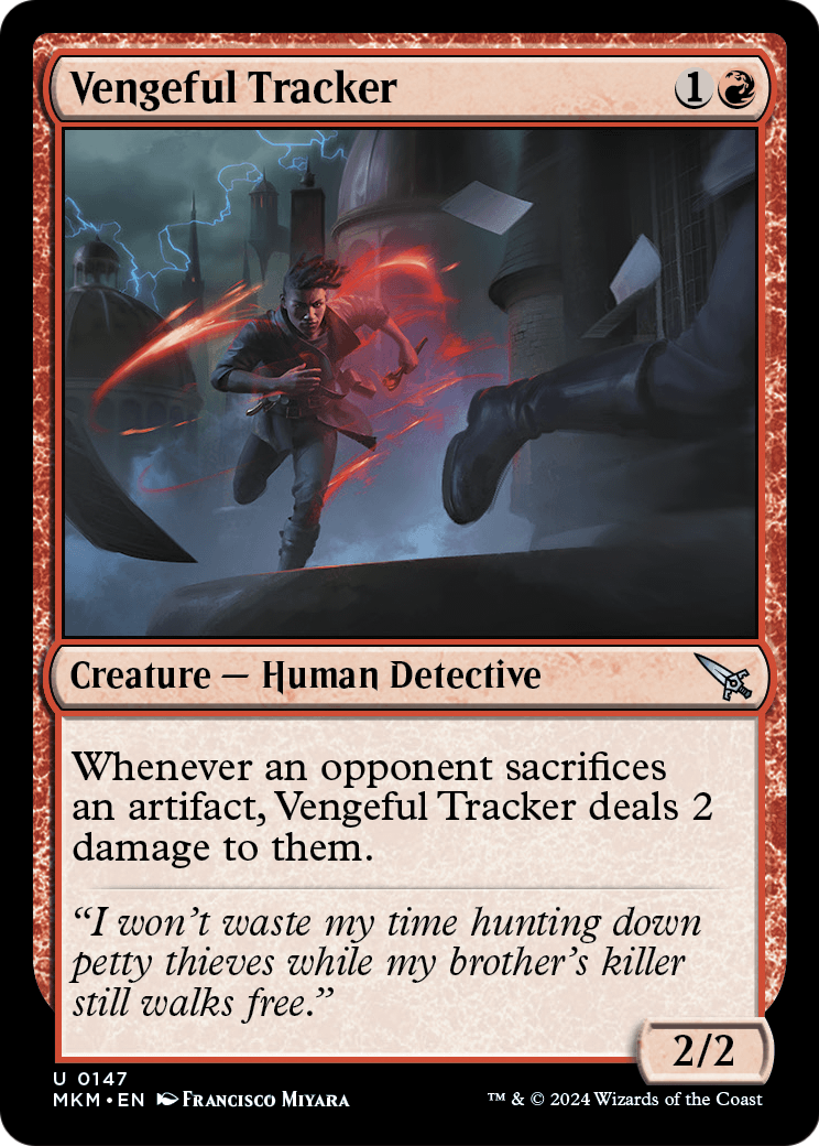 Vengeful Tracker (MKM-147) - Murders at Karlov Manor Foil