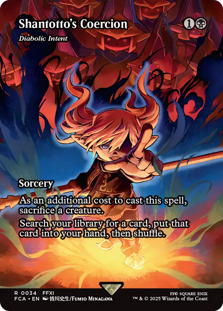 Shantotto's Coercion - Diabolic Intent (Showcase) (FCA-034) - FINAL FANTASY: Through the Ages / Shantotto's Coercion (Borderless)