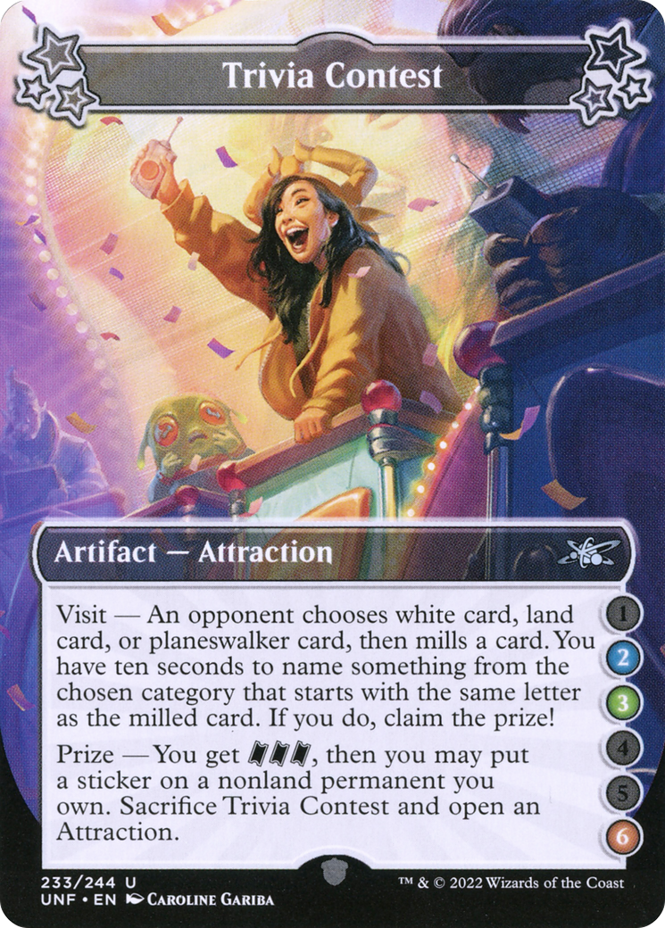 Trivia Contest (2-3-6) (UNF-233A) - Unfinity
