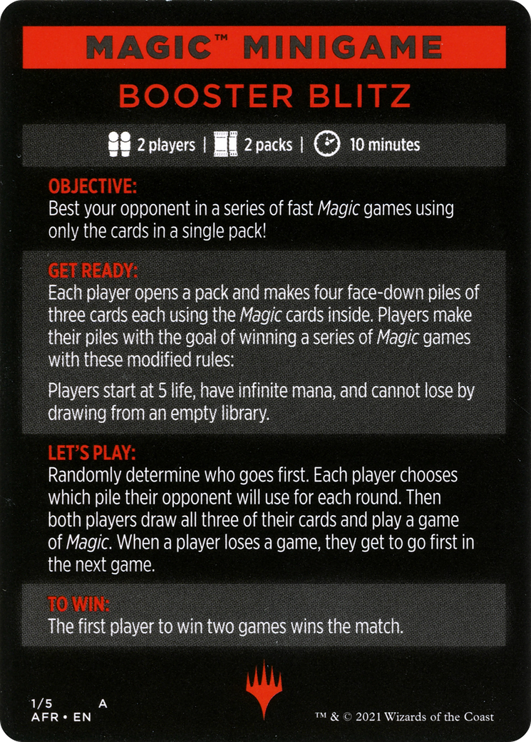 Booster Blitz (MAFR-001) - Adventures in the Forgotten Realms Minigames