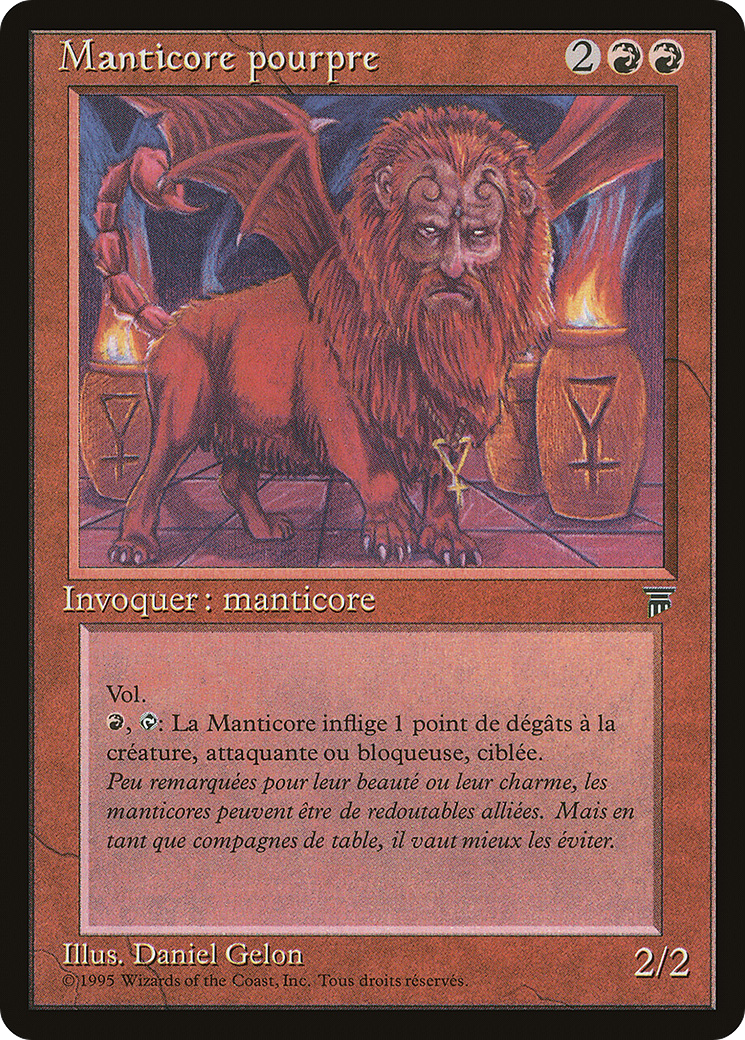 Crimson Manticore (French) - "Manticore pourpre" (REN-080) - Renaissance
