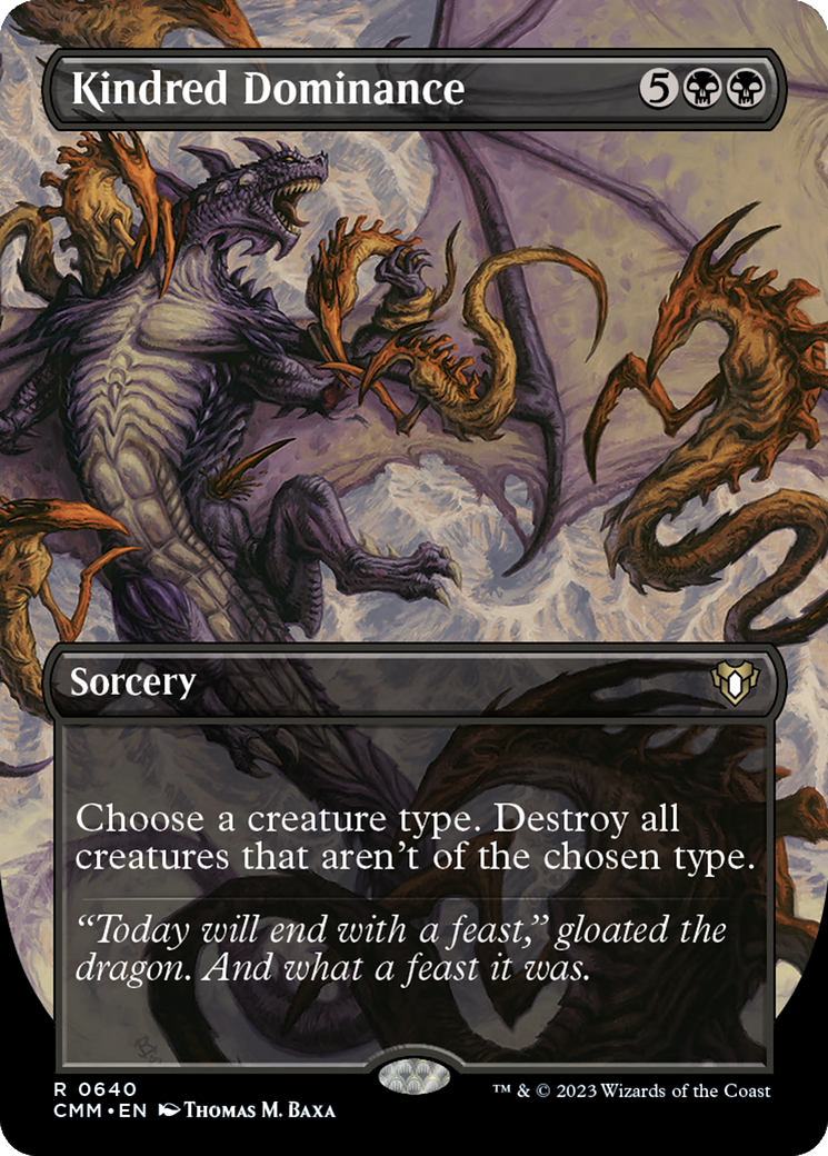 Kindred Dominance (Borderless) (CMM-640) - Commander Masters (Borderless)