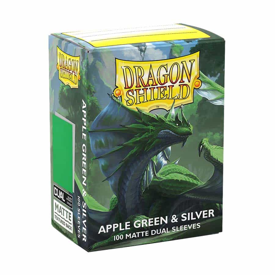 Standard - Apple Green and Silver - Dual Matte Sleeves (100ct)
