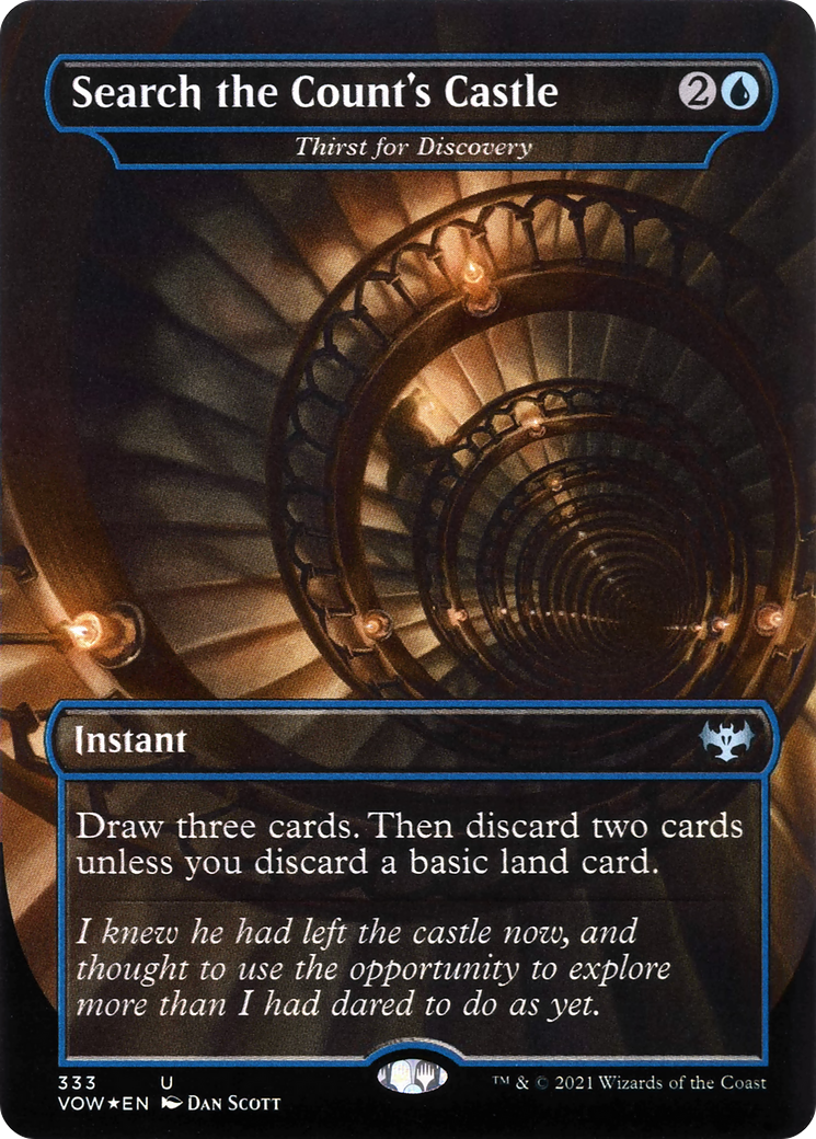 Search the Count's Castle - Thirst for Discovery (VOW-333) - Innistrad: Crimson Vow / Search the Count's Castle (Borderless) Foil