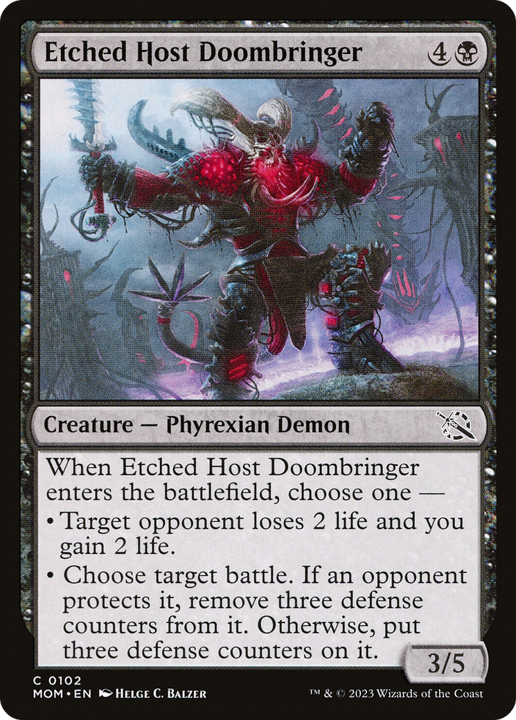 Etched Host Doombringer (MOM-102) - March of the Machine Foil