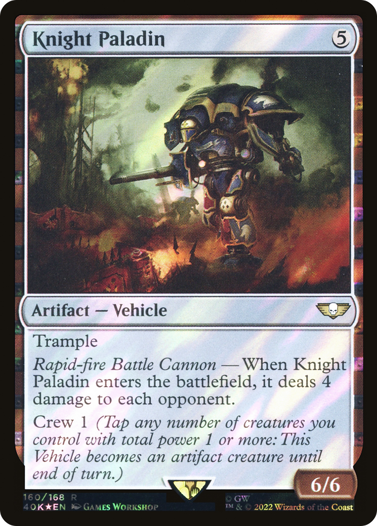 Knight Paladin (Surge Foil) (40K-160★) - Warhammer 40,000 Commander Foil