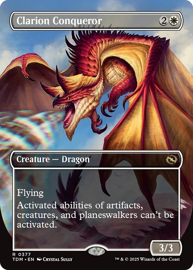 Clarion Conqueror // Clarion Conqueror (TDM-377) - Tarkir: Dragonstorm (Borderless) Foil