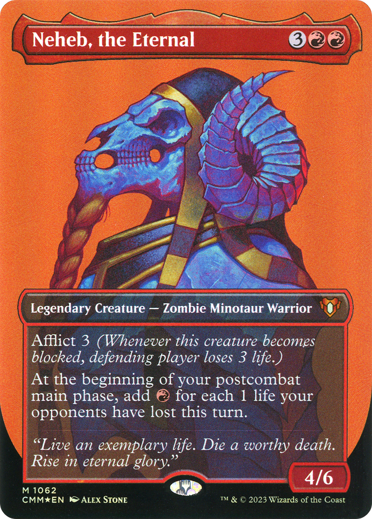 Neheb, the Eternal (Textured Foil) (CMM-1062) - Commander Masters (Borderless) Foil