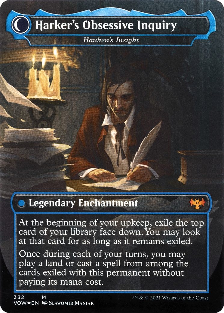Jonathan Harker - Jacob Hauken, Inspector (VOW-332) - Innistrad: Crimson Vow: (Double Faced Transform) (Borderless) Foil