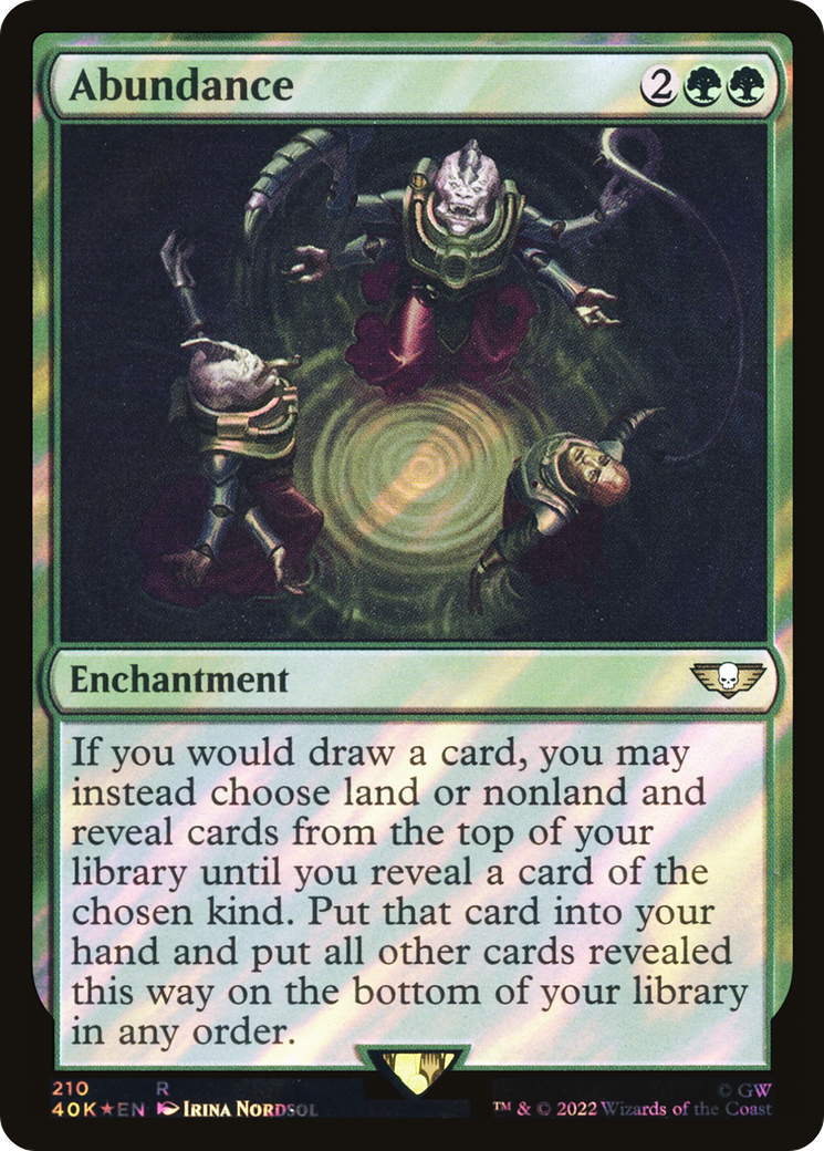 Abundance (Surge Foil) (40K-210★) - Warhammer 40,000 Commander Foil