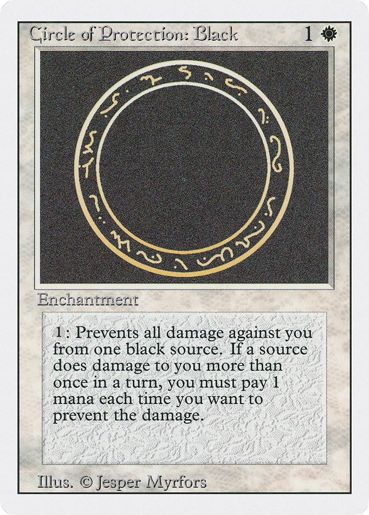 Circle of Protection: Black (3ED-) - Revised Edition