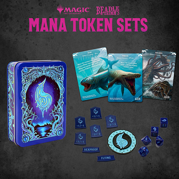 Beadle and Grimm's - Blue Mana Metal Token Set