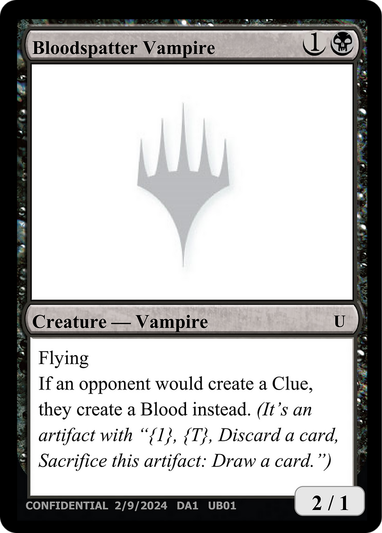 Bloodspatter Vampire (UNK-UB01a) - Unknown Event