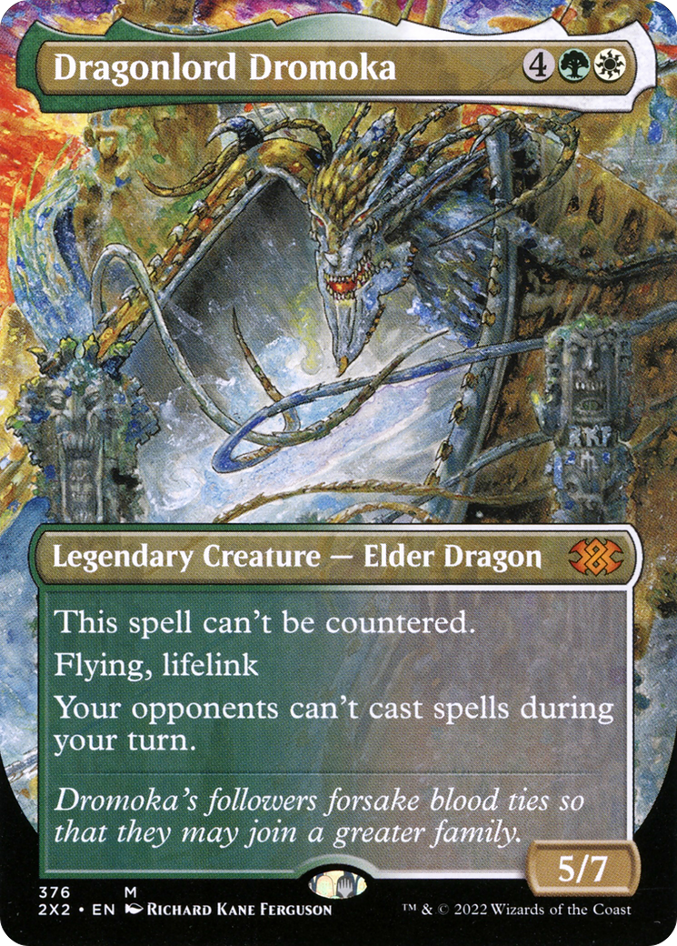 Dragonlord Dromoka (Borderless) (2X2-376) - Double Masters 2022 (Borderless)