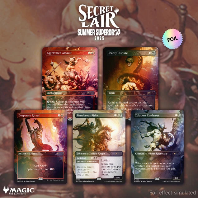Magic the Gathering - Secret Lair Drop: Summer Superdrop 2025 - The Art of Frank Frazetta: The Second Exhibition Rainbow Foil Edition